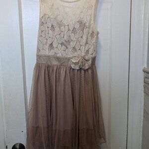 Ryu Anthropologie Dress, Lace and Tulle, Dusty Pink Party Dress